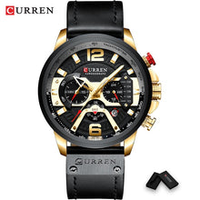 Load image into Gallery viewer, CURREN Casual Sport Watches for Men Blue Top Brand Luxury Military Leather Wrist Watch Man Clock Fashion Chronograph Wristwatch