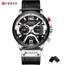 Load image into Gallery viewer, CURREN Casual Sport Watches for Men Blue Top Brand Luxury Military Leather Wrist Watch Man Clock Fashion Chronograph Wristwatch
