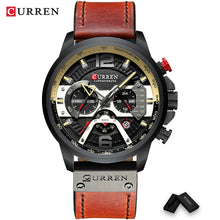 Load image into Gallery viewer, CURREN Casual Sport Watches for Men Blue Top Brand Luxury Military Leather Wrist Watch Man Clock Fashion Chronograph Wristwatch