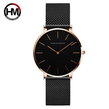 Load image into Gallery viewer, Japan Quartz Movement High Quality 36mm hannah Martin Women Stainless Steel Mesh Rose Gold Waterproof Ladies Watch Dropshipping
