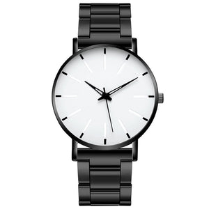 2021 Minimalist Men's Fashion Ultra Thin Watches Simple Men Business Stainless Steel Mesh Belt Quartz Watch Relogio Masculino