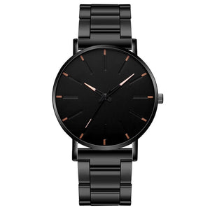 2021 Minimalist Men's Fashion Ultra Thin Watches Simple Men Business Stainless Steel Mesh Belt Quartz Watch Relogio Masculino